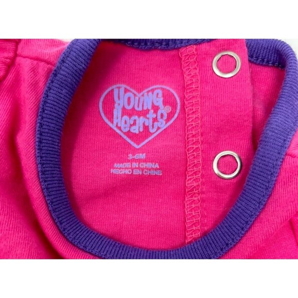 Baby Girl's - Pink & Lavender Dress,‎ 3 Long Sleeve Body Suits - Sizes 3-6 Month - Picture 6 of 13